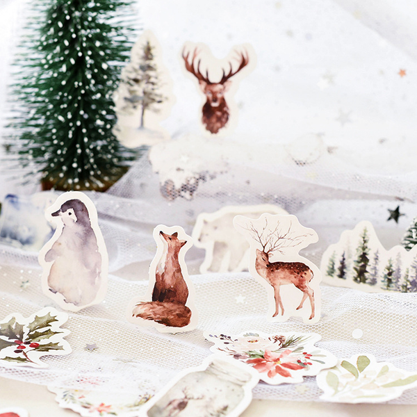46PCS Misty Forest Decorative Stickers