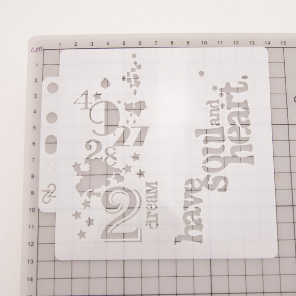 Number Words Layering Stencils Painting Template