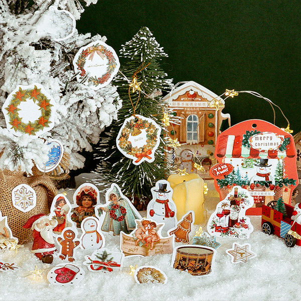 40PCS Hot Stamping Christmas Stickers