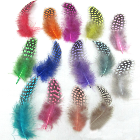 50PCS Artificial Guinea Fowl Feather