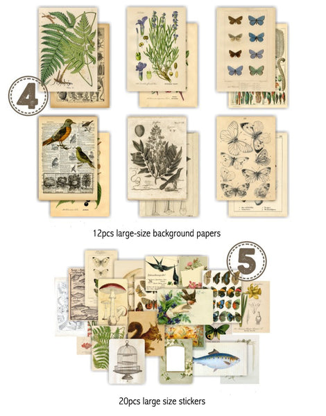 36pcs Large Size Scrapbook Material Package