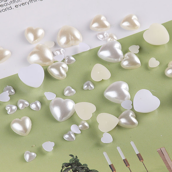 30Pcs Love Half-face ABS Imitation Pearl Decoration