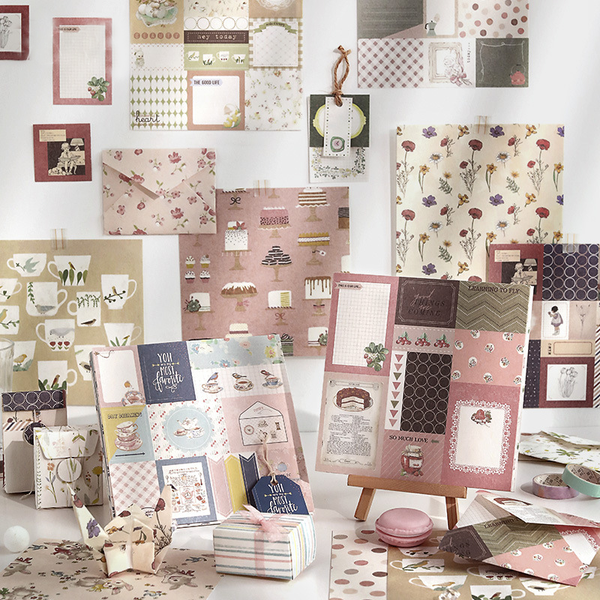 European Garden Series Backing Paper Material Paper