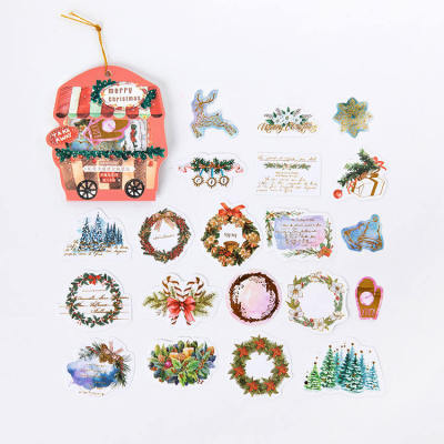 40PCS Hot Stamping Christmas Stickers
