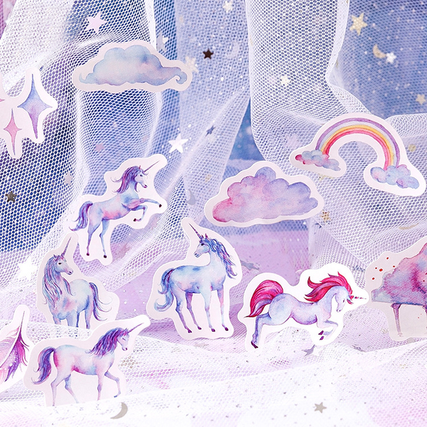 46PCS Lucky Unicorn Decorative Stickers