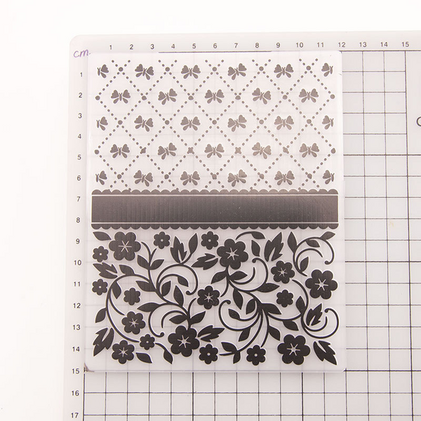 Flowers and Butterflies Embossing Folder