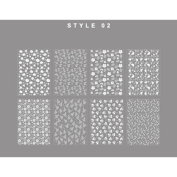 8PCS PET Background Transparent Paper