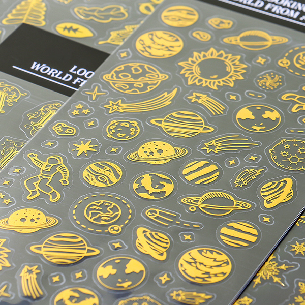 See the World from Above Series Hot Stamping Stickers