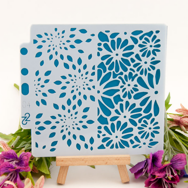 Flower Layering Stencils Painting Template