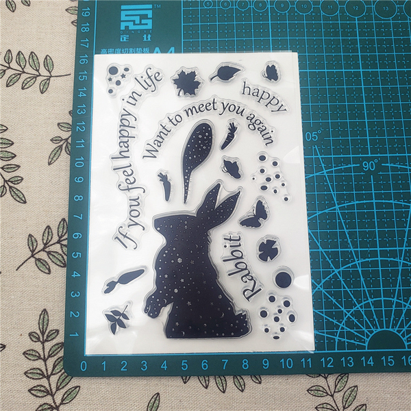 Silhouette Rabbit Stamps
