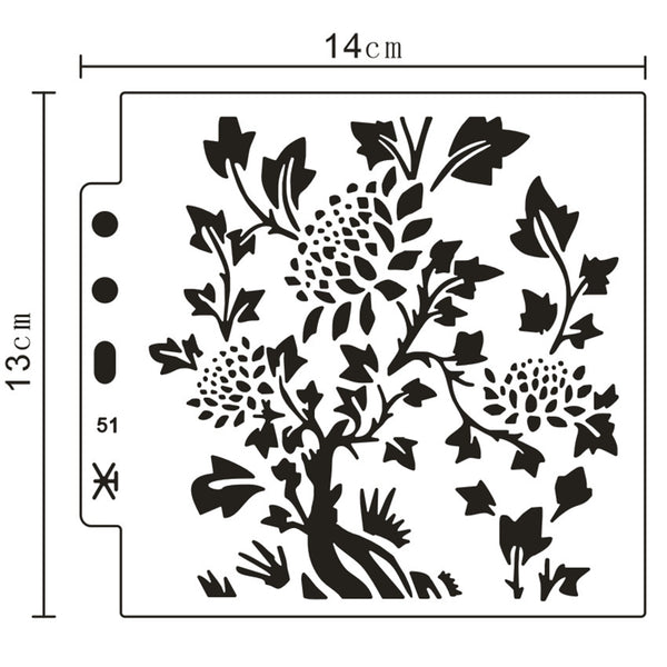 8PCS Pattern Layering Stencils Set