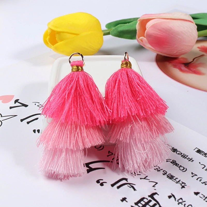 5pcs 6CM Gradient Color Tassel