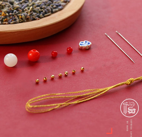 Chinese Lion  Incense Bag Pendant DIY Hand Embroidery Kit