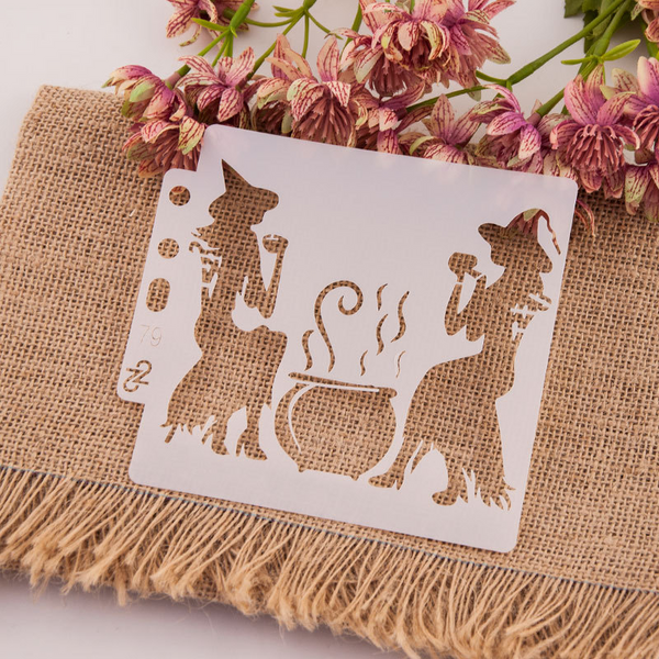 Witches Lunch Layering Stencils Painting Template