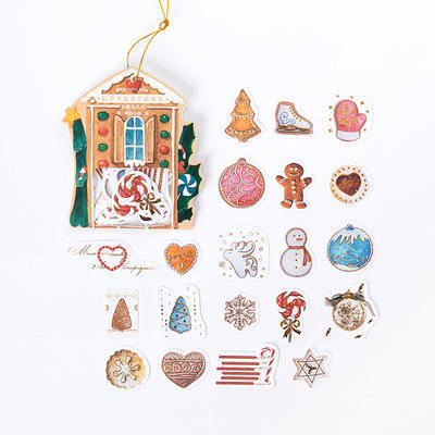 40PCS Hot Stamping Christmas Stickers
