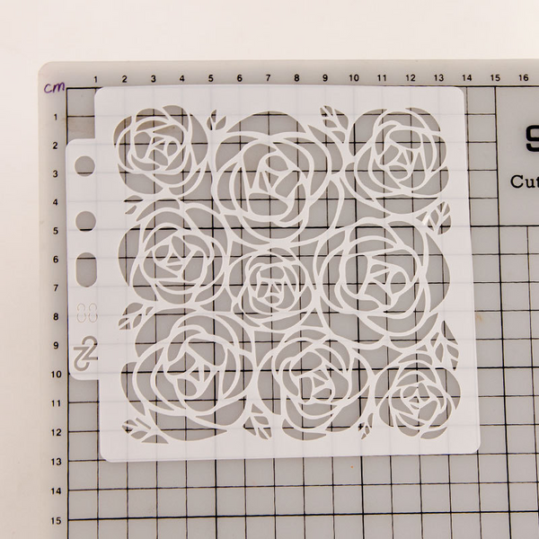 Rose Layering Stencils Painting Template