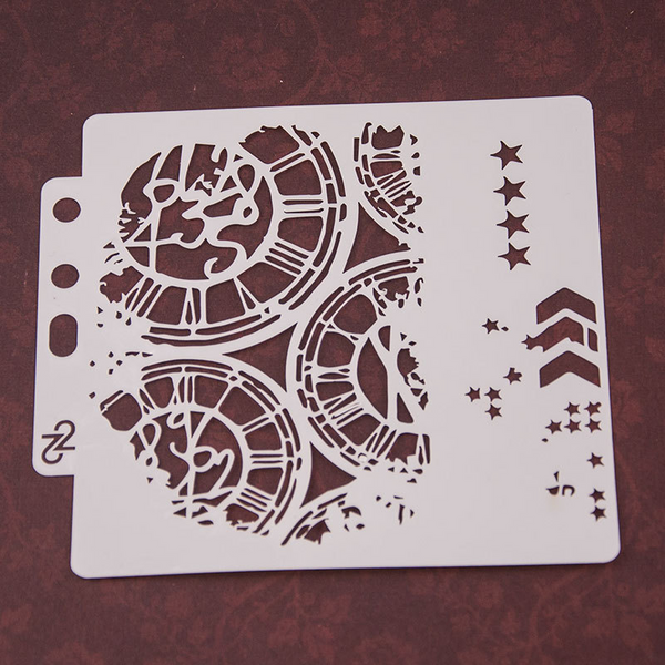 Clock Star Layering Stencils Painting Template