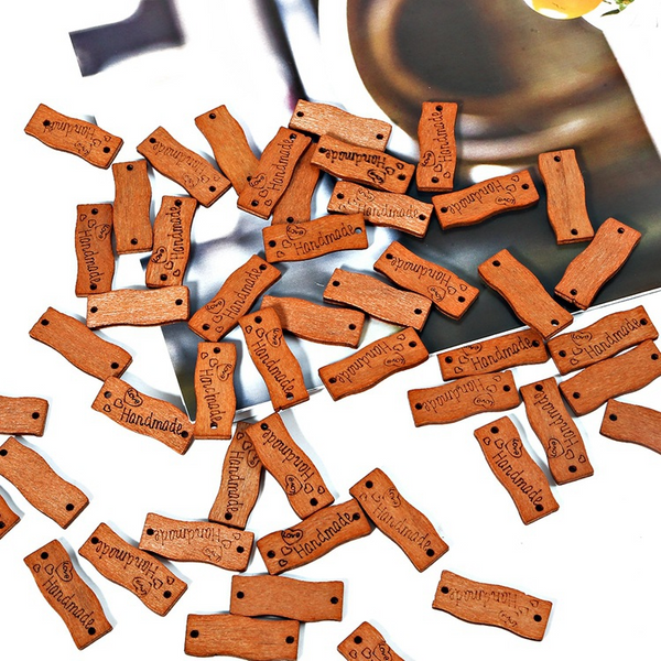 25pcs Handmade DIY Craft Button Wooden Sign