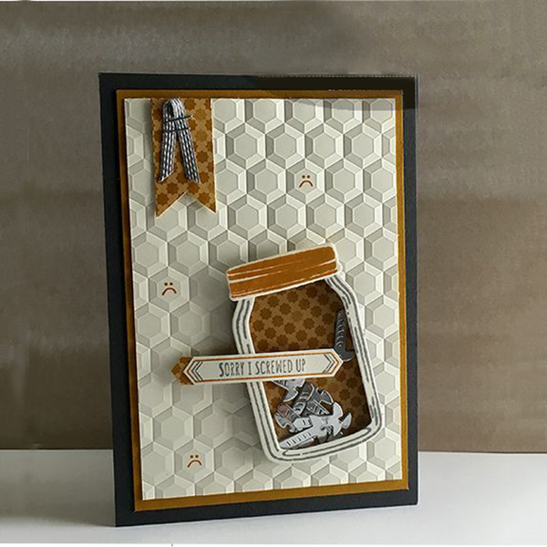 3D Hexagon Embossing Folder
