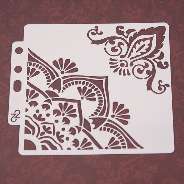 Corner Pattern Layering Stencils Painting Template