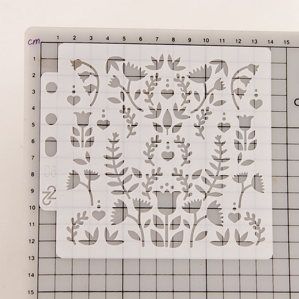 Flowering Plants Layering Stencils Painting Template