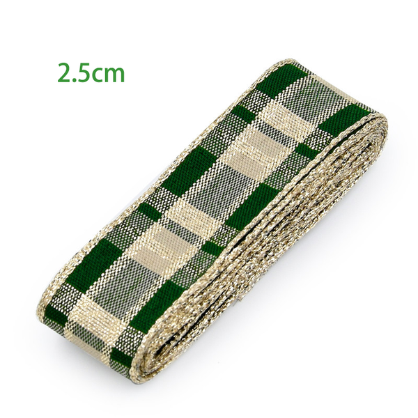 Decorative Christmas Glitter Lattice Ribbon