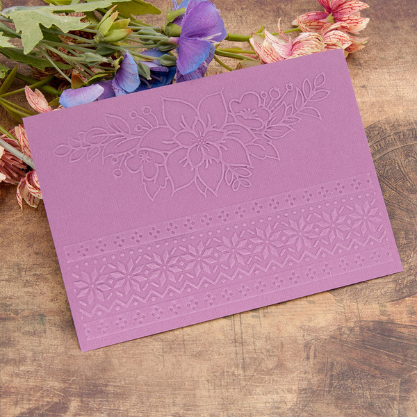 Flower Lace Border EMBOSSING FOLDER