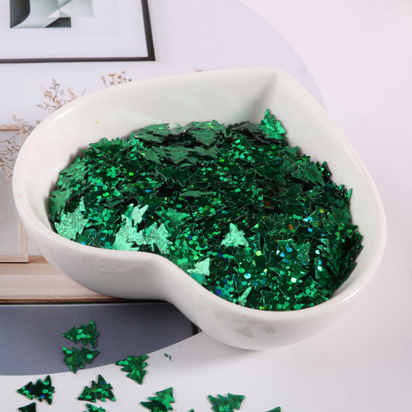 Snowflakes Christmas Tree Glitter Sequins