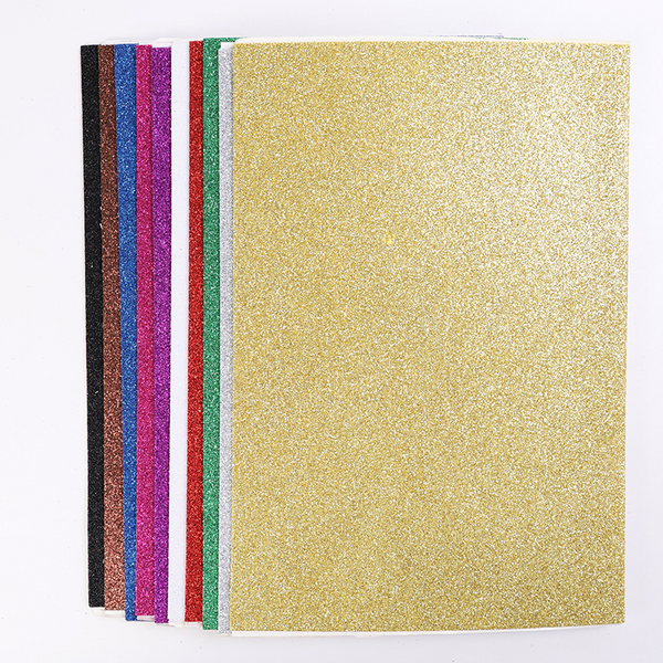 10PCS Sponge Glitter Gold Powder Embossed EVA Paper