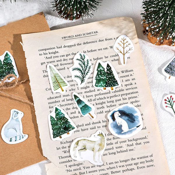 45PCS Christmas Forest Decorative Stickers