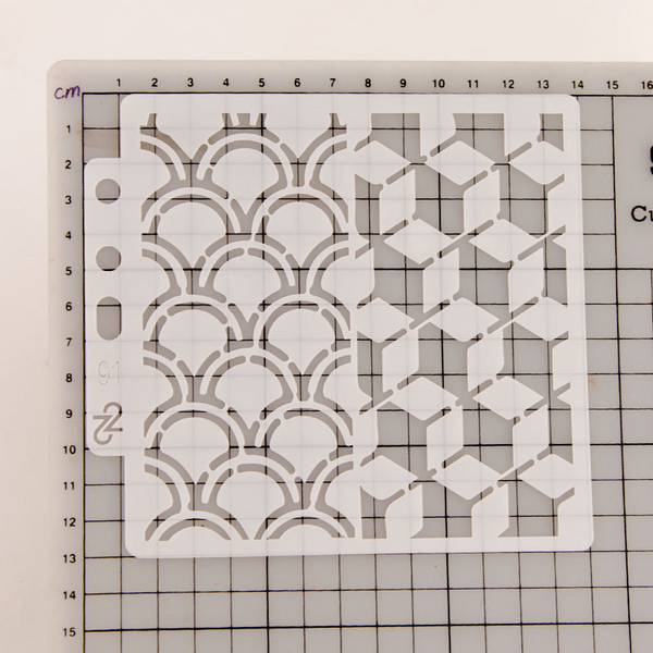 3D Geometry Layering Stencils Painting Template