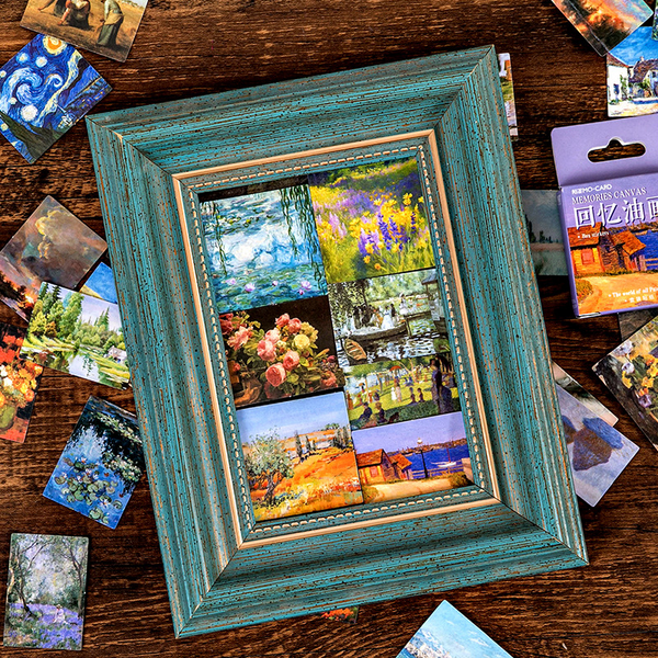 45PCS Memory Oil Paintings Decorative Stickers