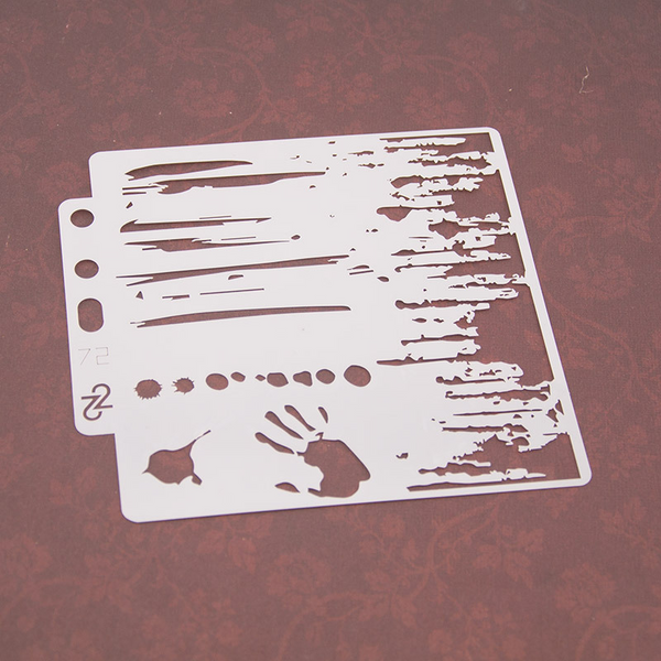 Halloween Palm Layering Stencils Painting Template