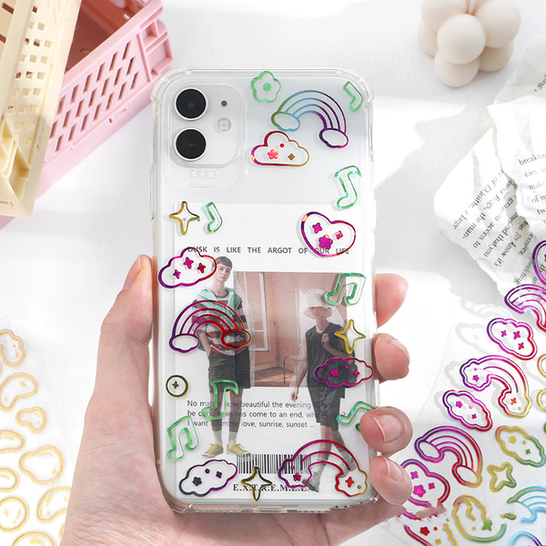 Colourful Jelly Bean Series Hot Stamping Stickers