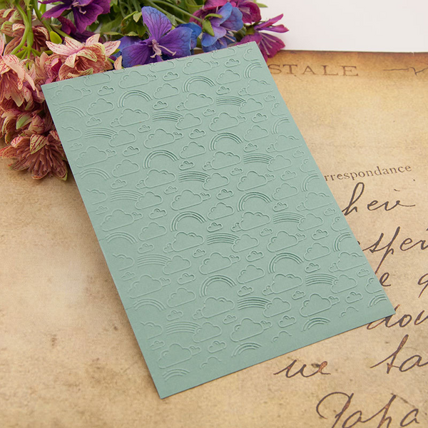 Clouds and Rainbows Embossing Folder
