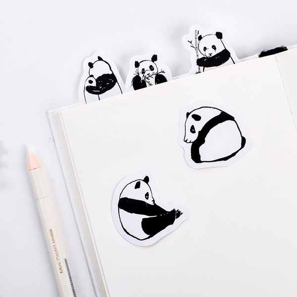 45PCS Cute Panda Animal Decorative Stickers