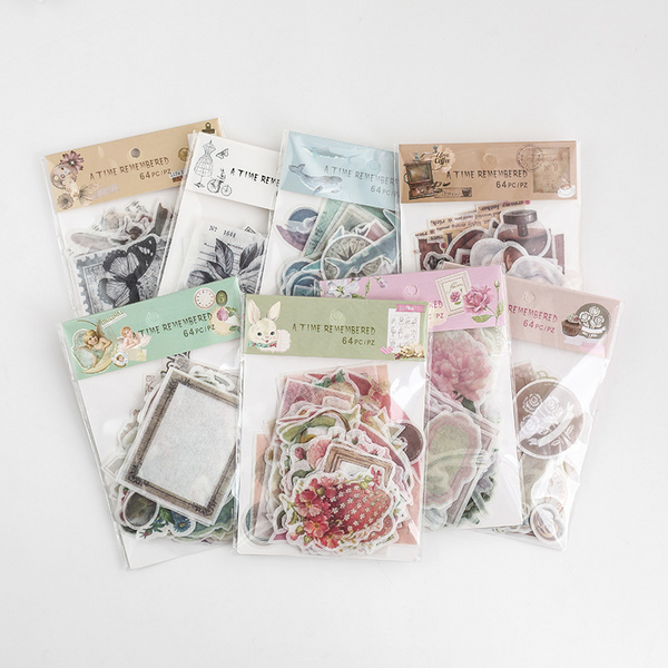 64PCS Cute Journal Stickers