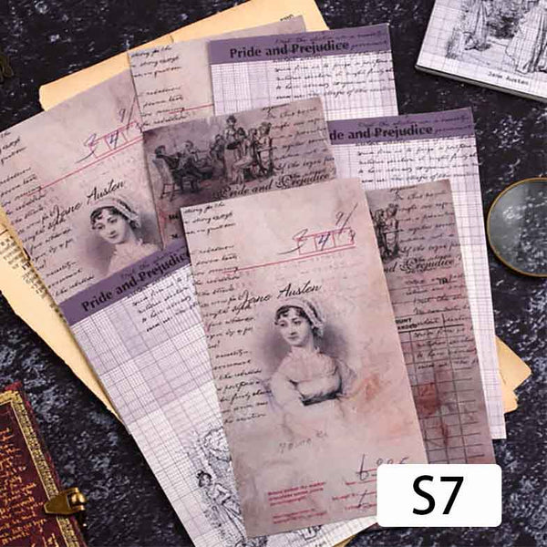 Famous Writer Manuscript Retro Nostalgia Scrapbook Notes