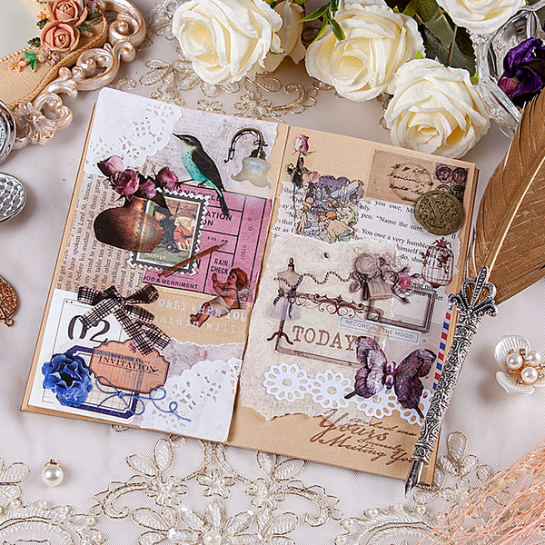 70PCS European Classical Mixed Paper Scrapbook Material Package