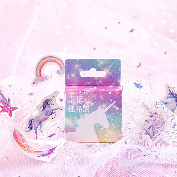 46PCS Lucky Unicorn Decorative Stickers