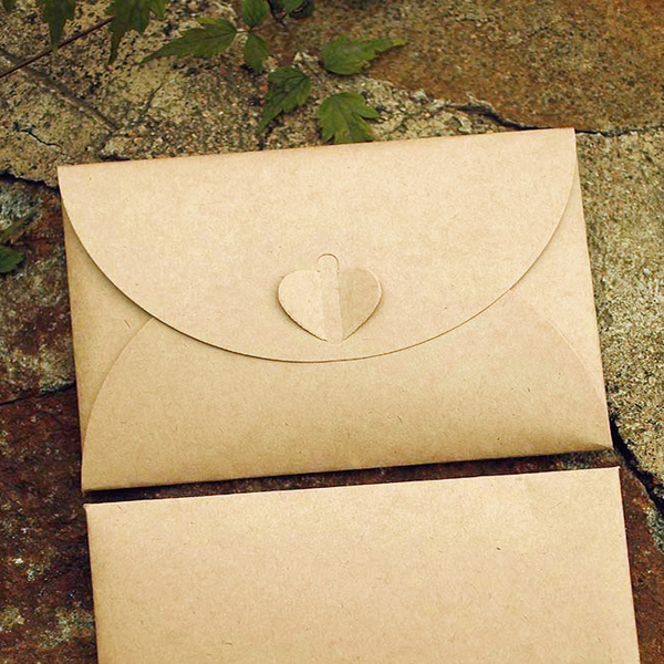 5Pcs Romantic Love Letter European Love Button Envelope