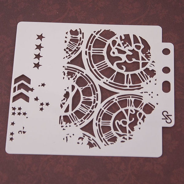 Clock Star Layering Stencils Painting Template