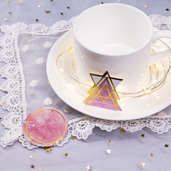 60PCS Space-time Stop Decorative Stickers