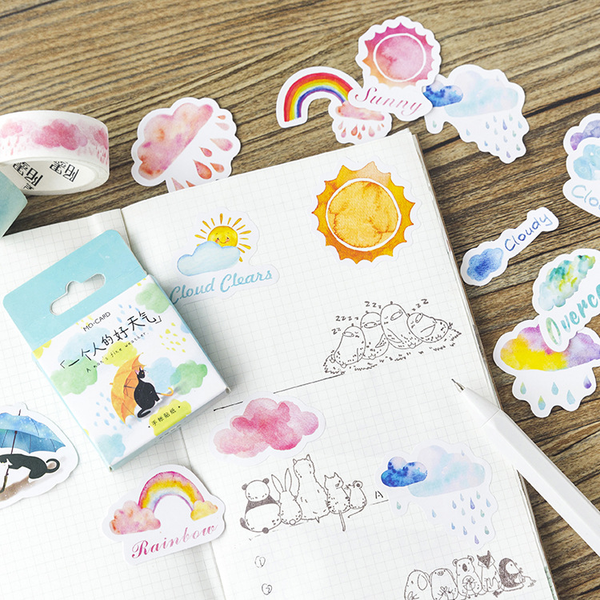 46PCS A Nice Day Decorative Stickers