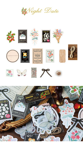Literary Scrapbook Decorative Sticker Paper Material Pack