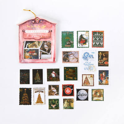 40PCS Hot Stamping Christmas Stickers
