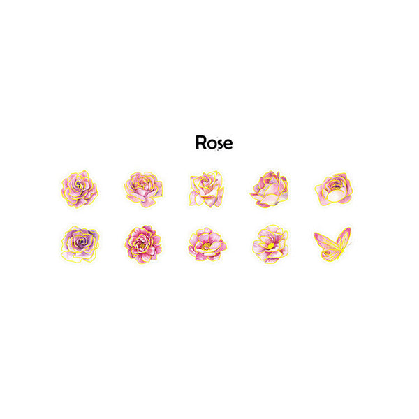 30PCS Vintage Floral  DIY Scrapbook Stickers