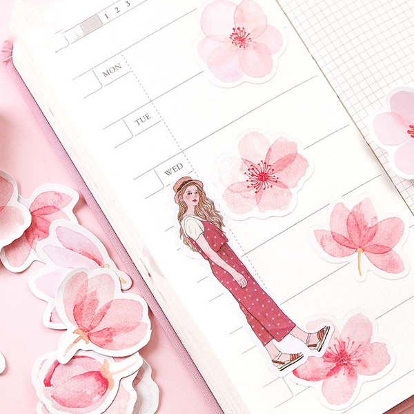 45PCS Sakura Story Decorative Stickers