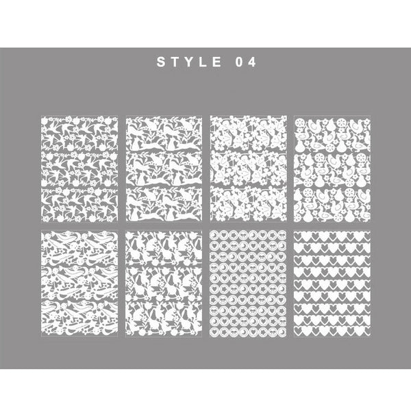 8PCS PET Background Transparent Paper