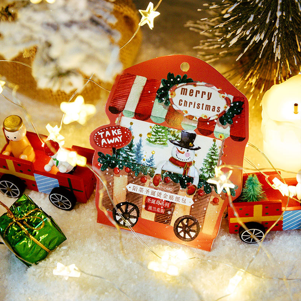40PCS Hot Stamping Christmas Stickers